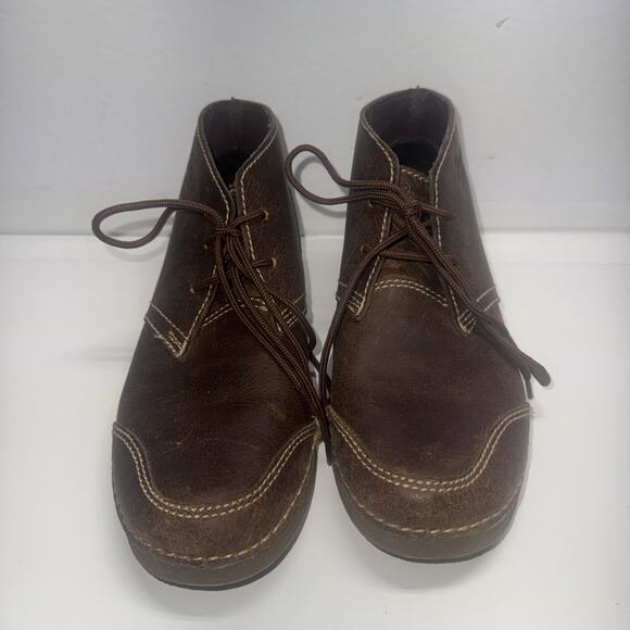 Tony Lama Chukka Mens 7 D Ankle Boots Distressed Brown Leather Shoes RR3016